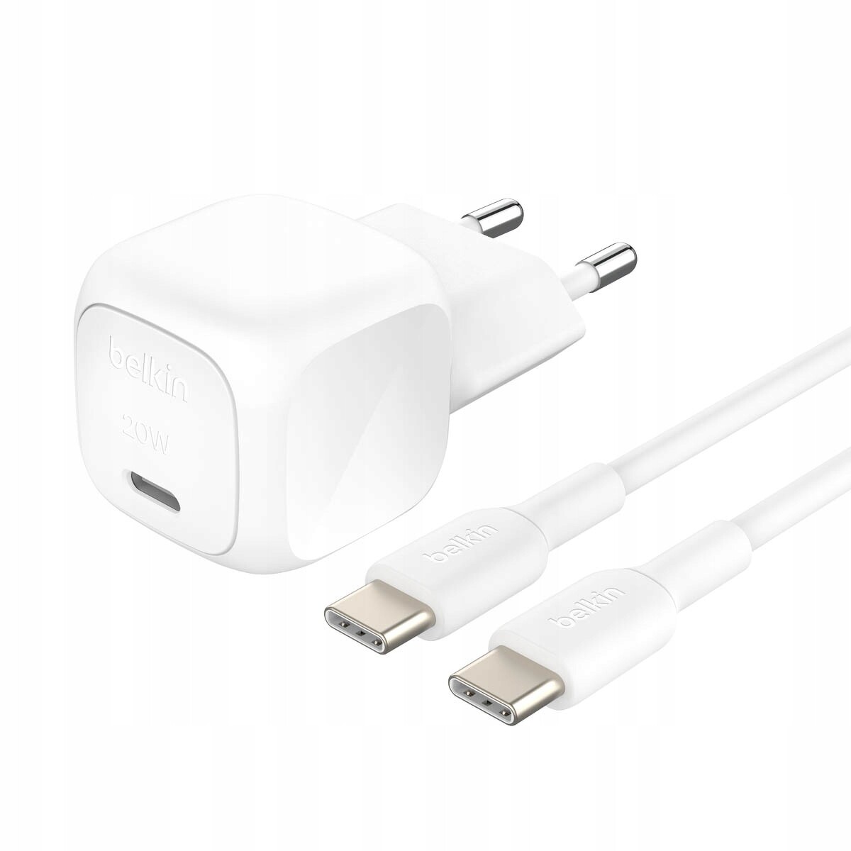Belkin Nabíječka Usb-c Pd 3.1 20W, kompaktní, kabel, bílá