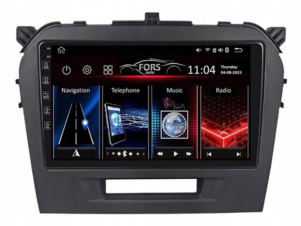 Android rádio FS6-Max Vitara 2015-2018 6/128 Carplay AndroidAuto 2K Dsp