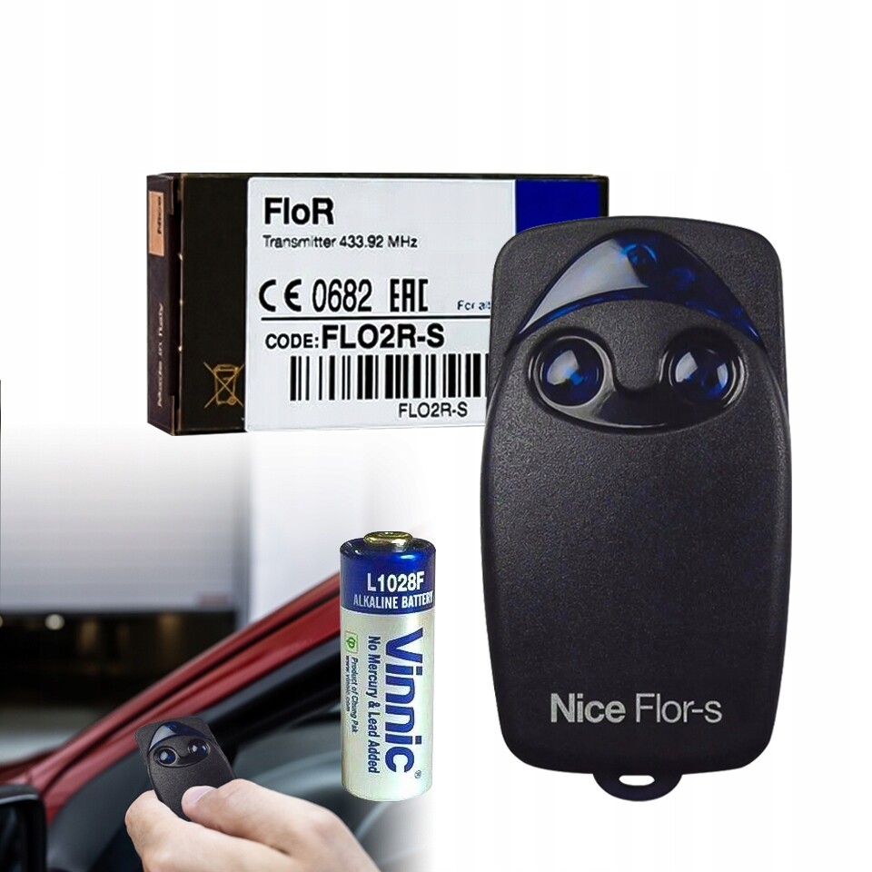 Pilot Nice FLO2R-S pro 2-kanálové pohony vstupních bran 433,92 MHz