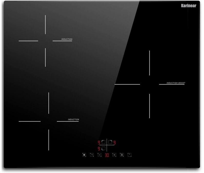 Karinear KNI-B35226 Indukční varná deska 60 cm, 3 pole, 9 úrovní, dotyková