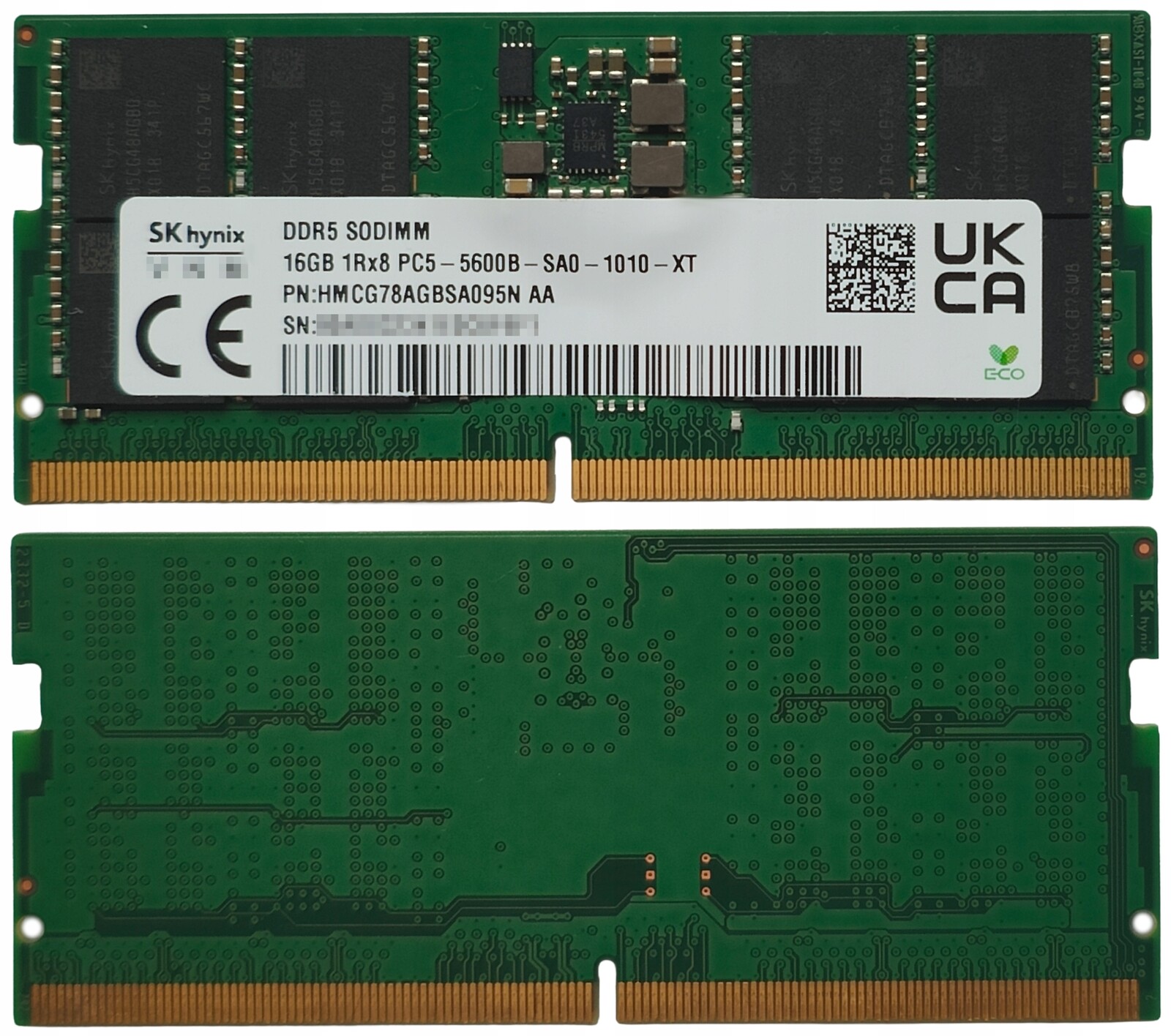 (n) 16GB 1*16GB Hynix DDR5 5600MHz 1.1V HMCG78AGBSA095N