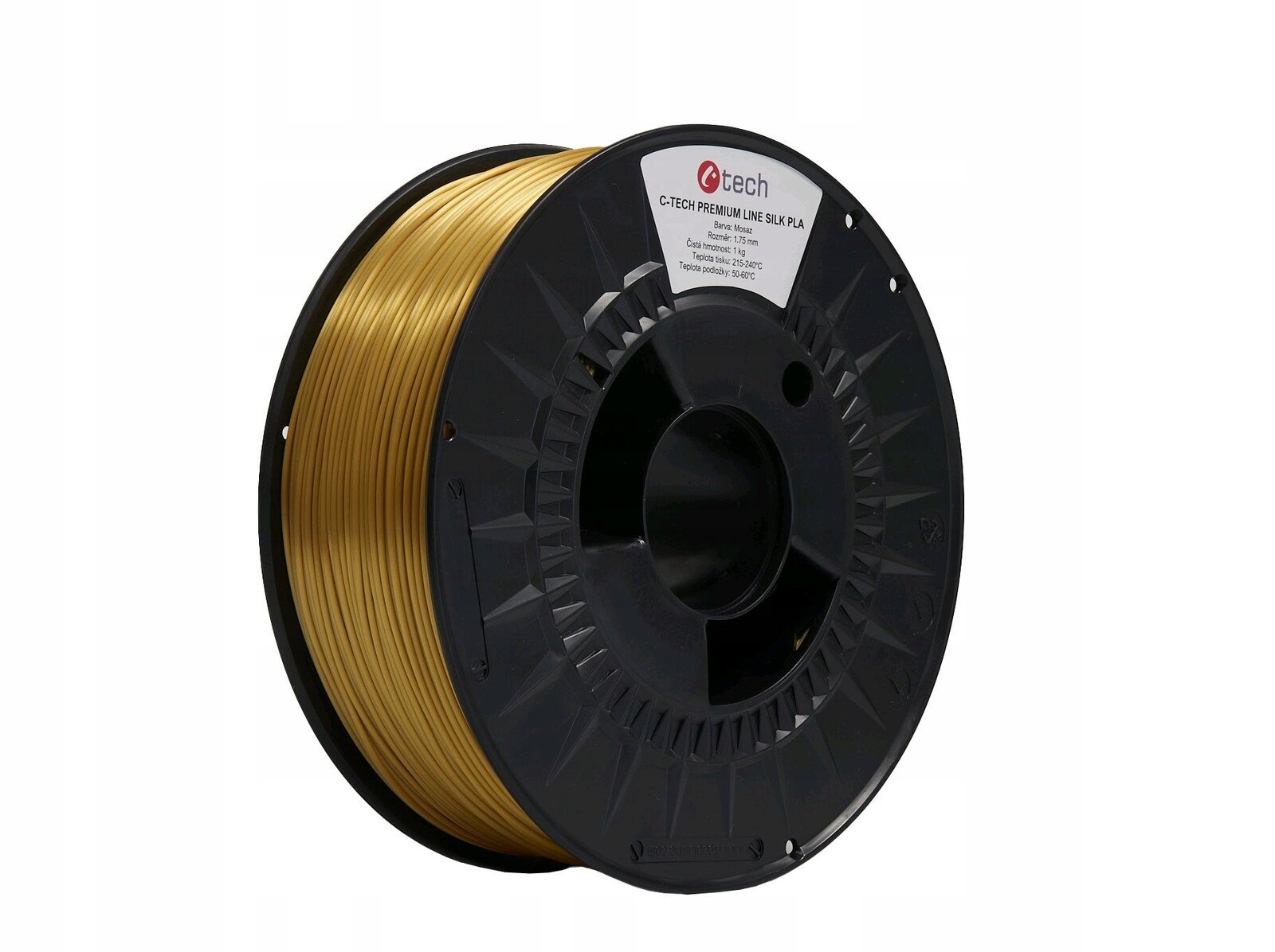 Tisková struna (filament) C-tech Premium Line, Silk Pla, mosaz, 1,75mm, 1kg