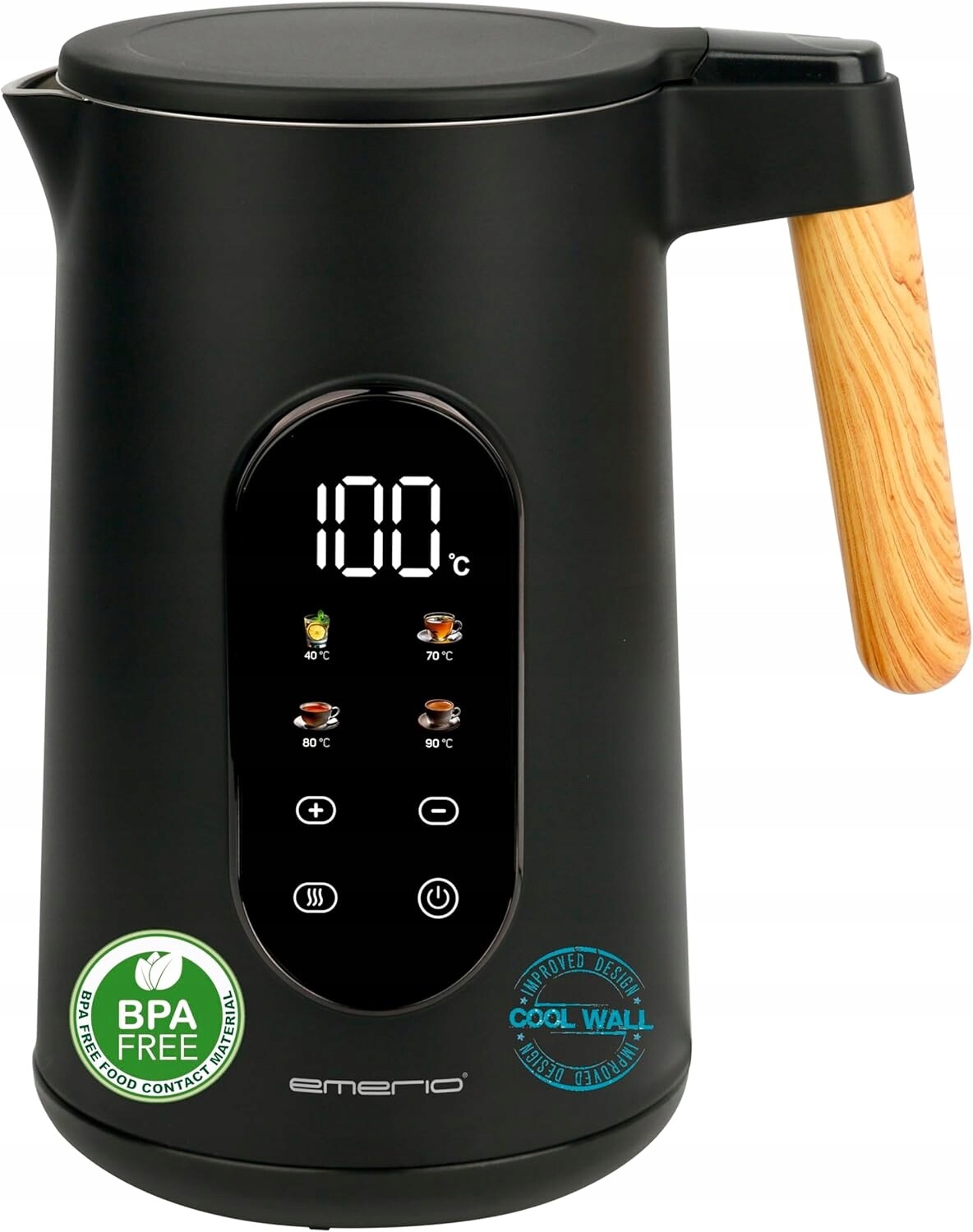 Konvice Emerio 1,7L 2200W černá