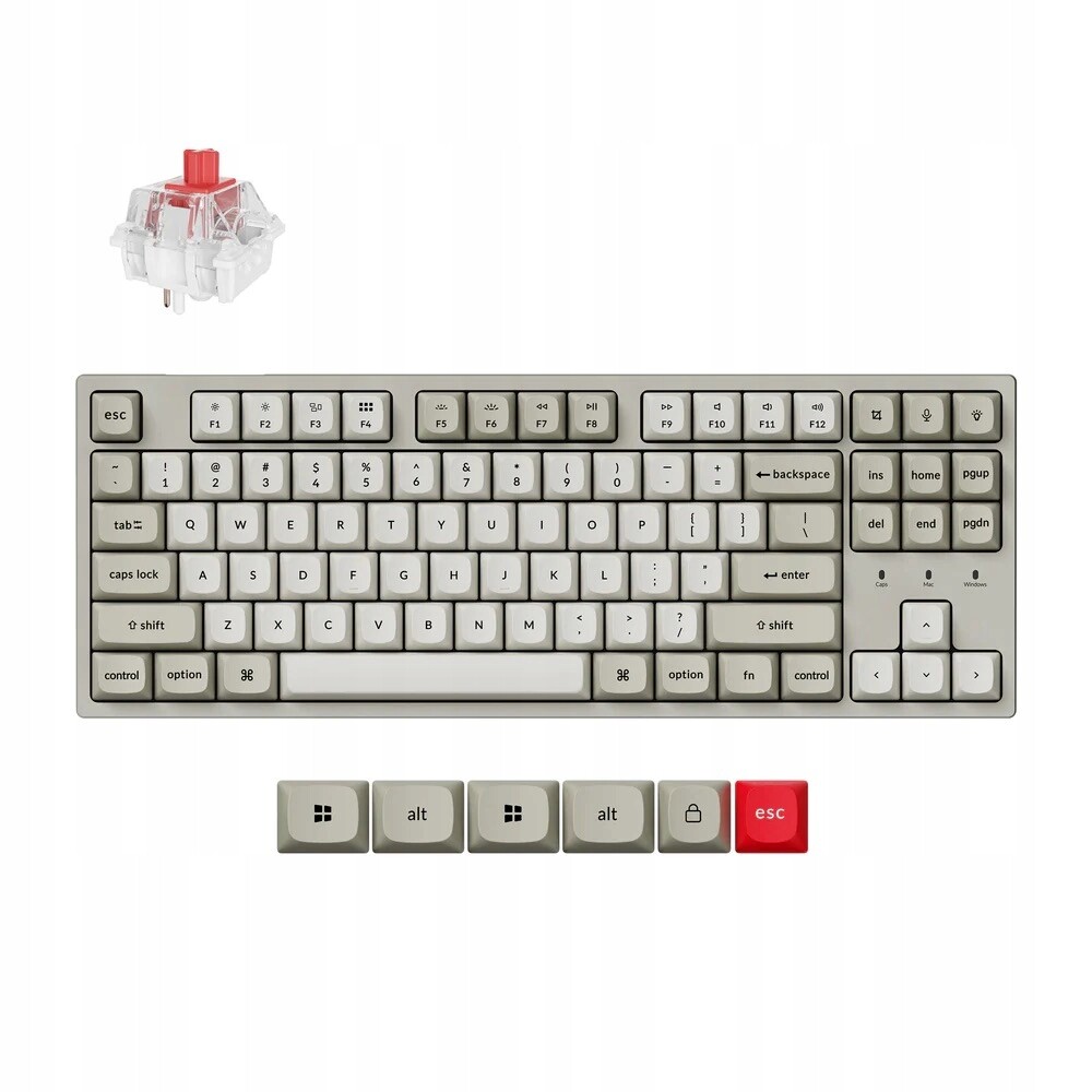 Keychron C1 Pro 8K Qmk Mechanická programovatelná klávesnice Switch Red