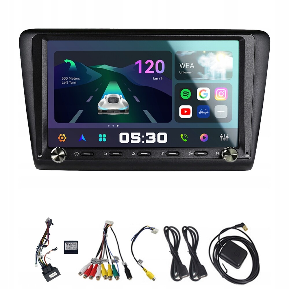 2DIN Android 13 Autorádio pro Škoda Rapid Seat Toledo 2013-2019 s CarPlay