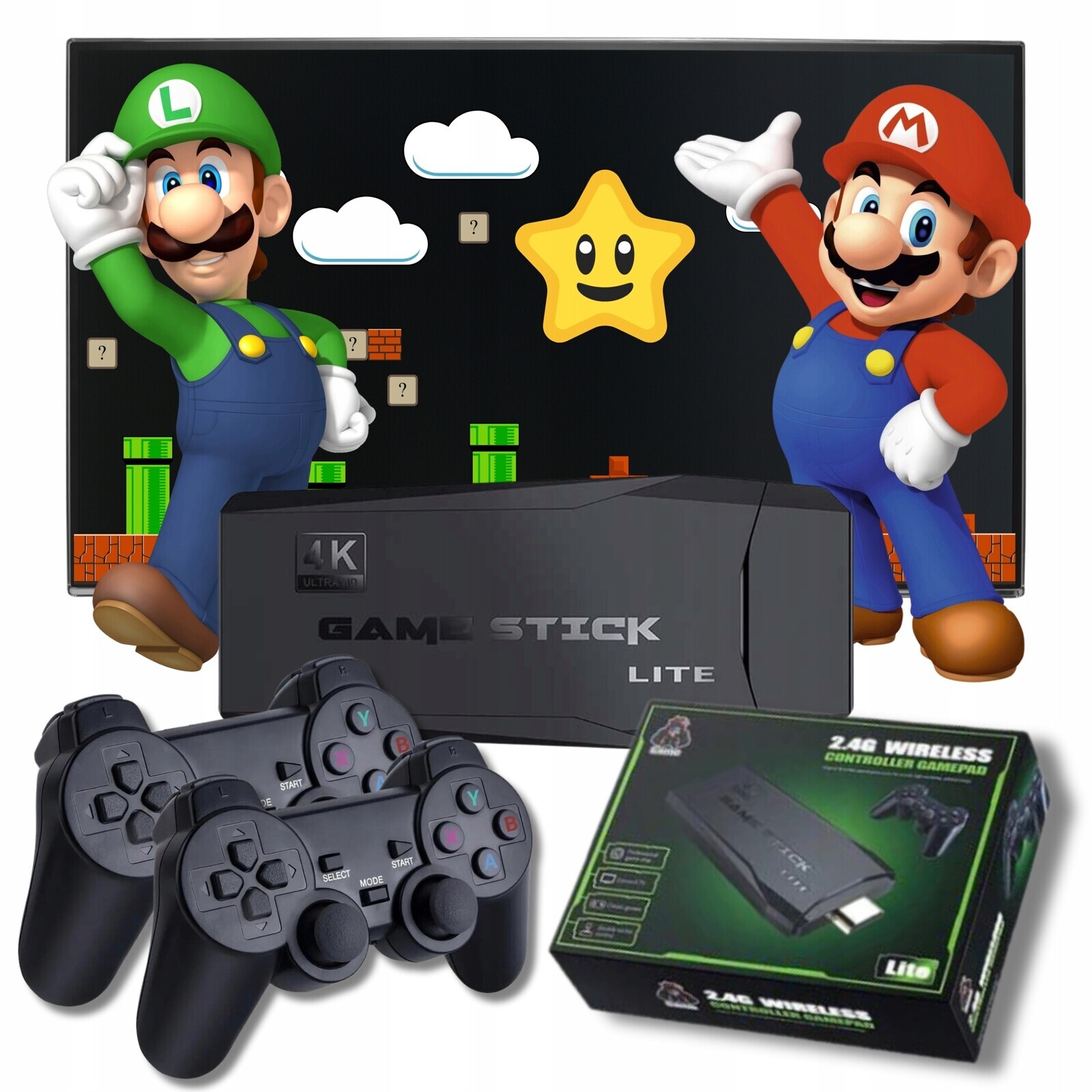 Retro Konzola Pro Televizor S Více Než 20 000 Hrami Dva Přenosné Ovladače Hdmi Tv