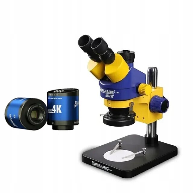 Stereo mikroskop Mechanic MC75T-B1 Kamera Mechanic Mos 4K Osvětlovač