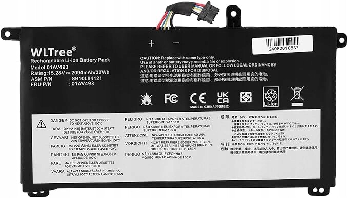 Baterie pro notebook lenovo thinkpad t570 t580 p51s p52s 01av493 32wh