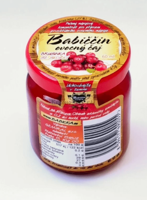 Gemiral s.r.o.  Babiččin ovocný čaj - brusinka se skořicí 60ml