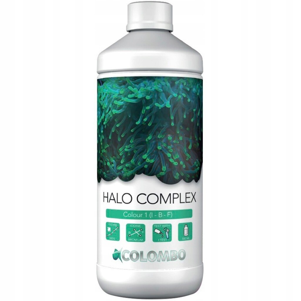 Doplněk Pro Vybarvování Korálů Halo Complex Jod Brom Akvária 500 ML