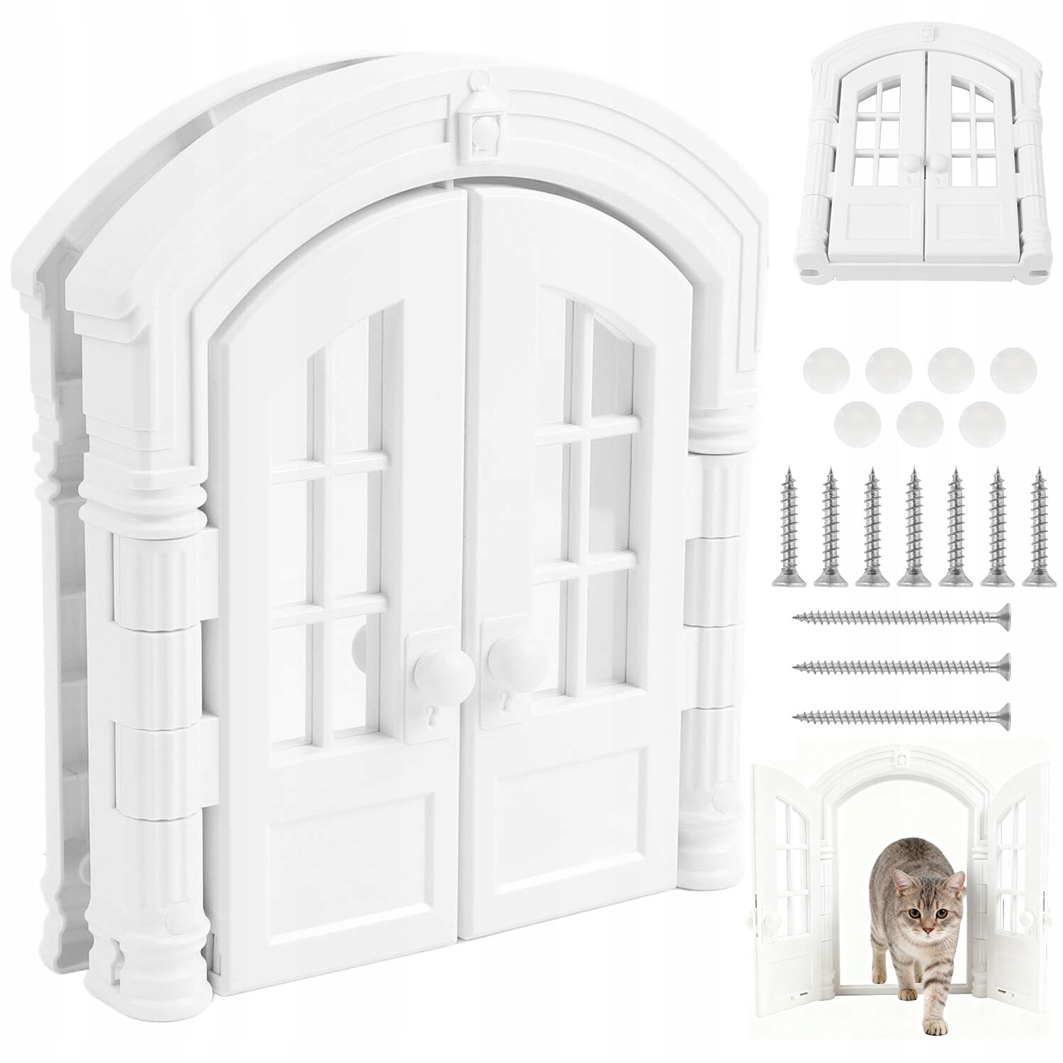 Průhledná Okénka Francouzských Dveří Pro Kočky Bezpečnostní Zámek