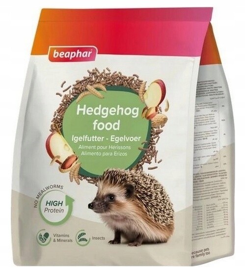 Krmivo pro ježky s hmyzem – vyvážená směs Beaphar Igelfutter 1 kg