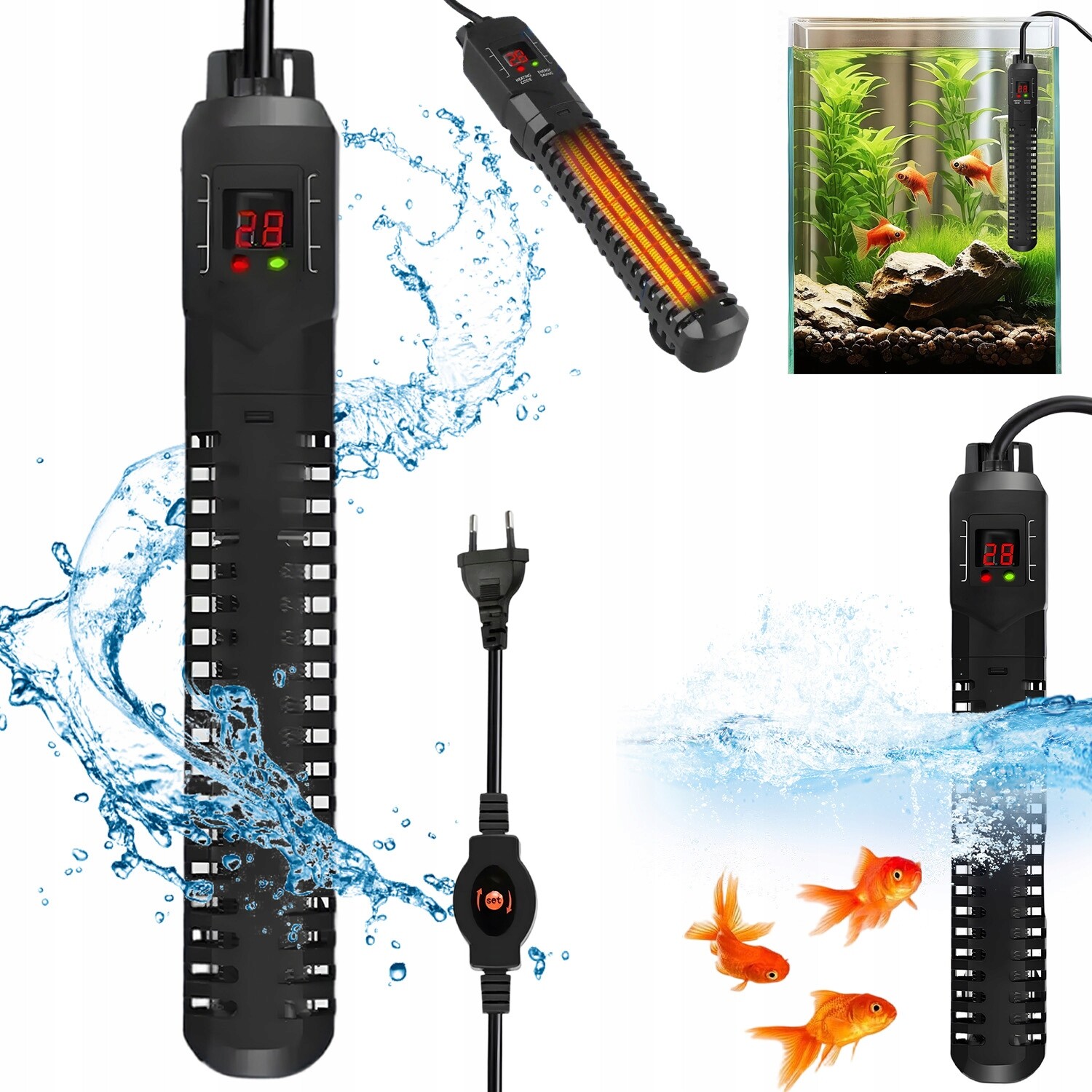 Akvarijní Ohřívač S Termostatem A Regulací Teploty 60-250 L 500 W