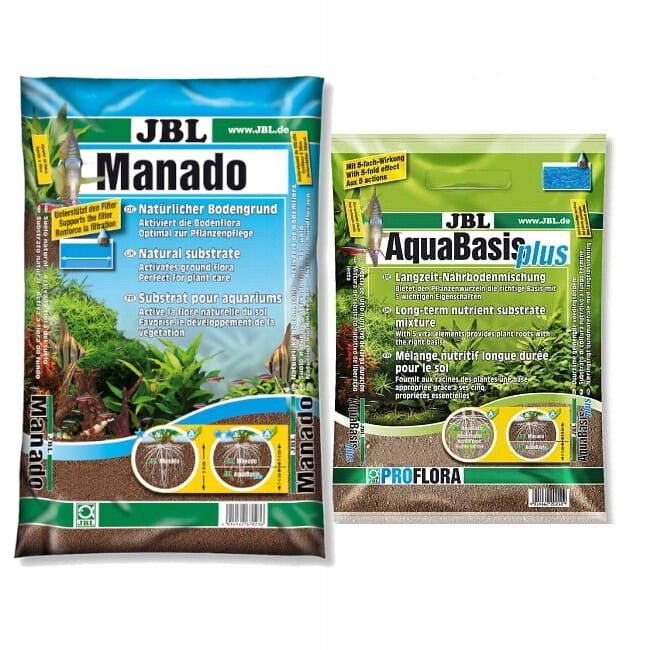Jbl Sada substrátů Manado 25 l AquaBasis 5 l substrát pro akvárium