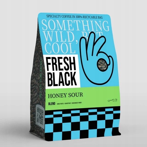 Káva zrnková Honey Sour Fresh Black 100% Arabica 1000 g