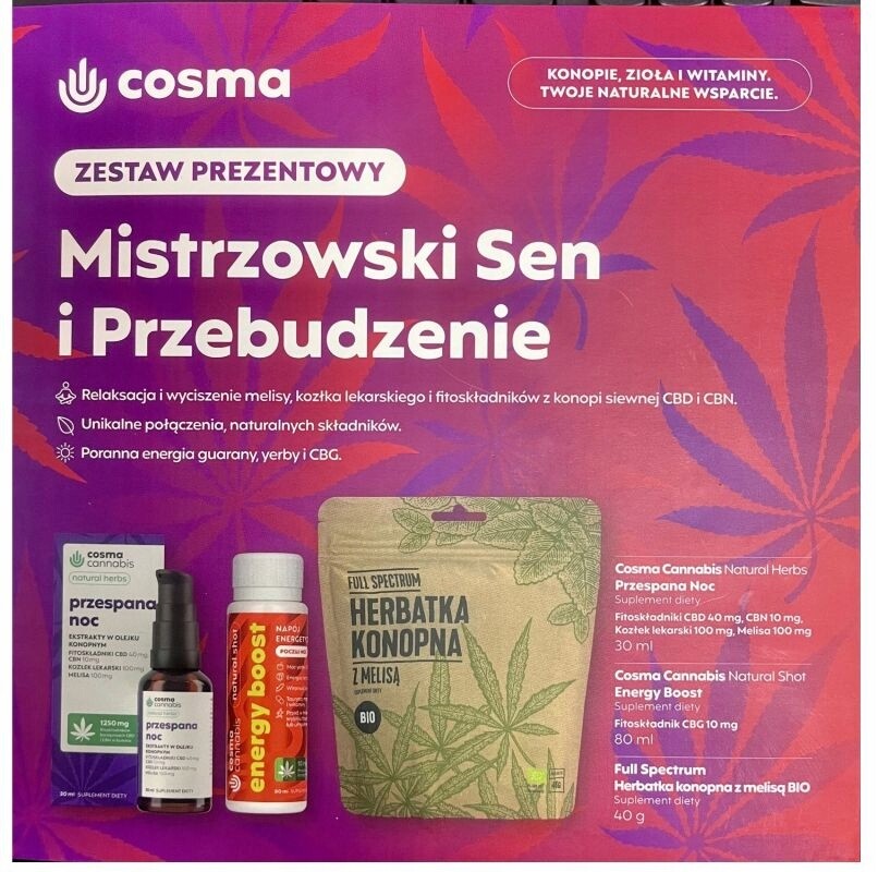 Cosma, Konopný set, Mistrovský spánek a probuzení!
