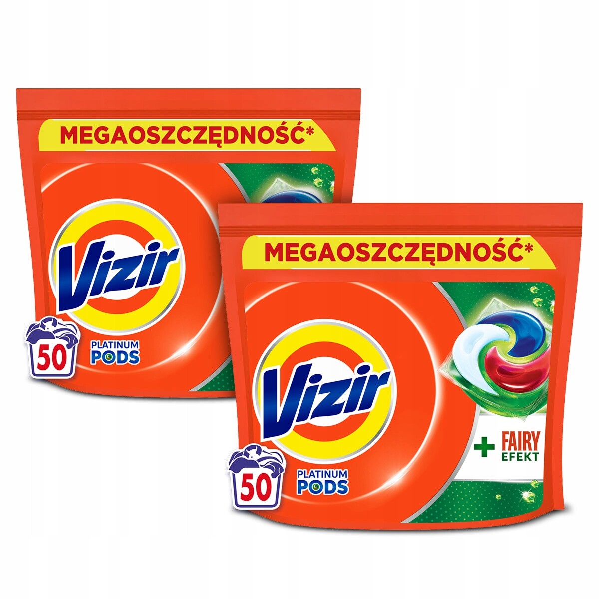 Sada Vizir Fairy Effect Pods Kapsle na praní, 50 praní x2