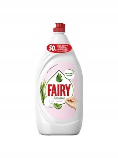 2x Tekutý prostředek na mytí nádobí Fairy Sensitive Aloe a jasmín 1350 ml