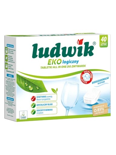 2x Ludwik Tablety do myčky All In One Ekologické Krystalický Lesk40