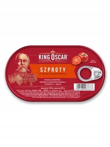 7 x King Oscar Šproty v rajčatové omáčce 160 g