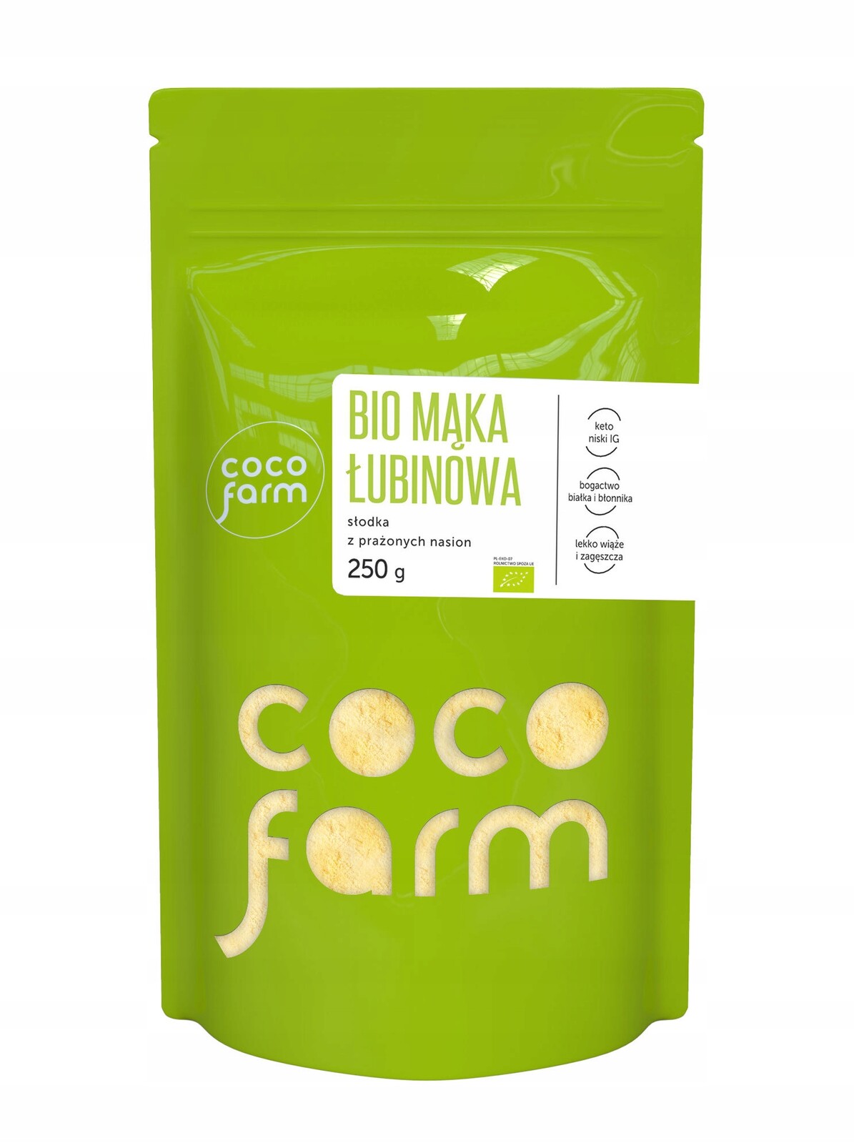 3X Lupinová mouka ze sladkých odrůd lupina Bio Coco Farm, 250 g