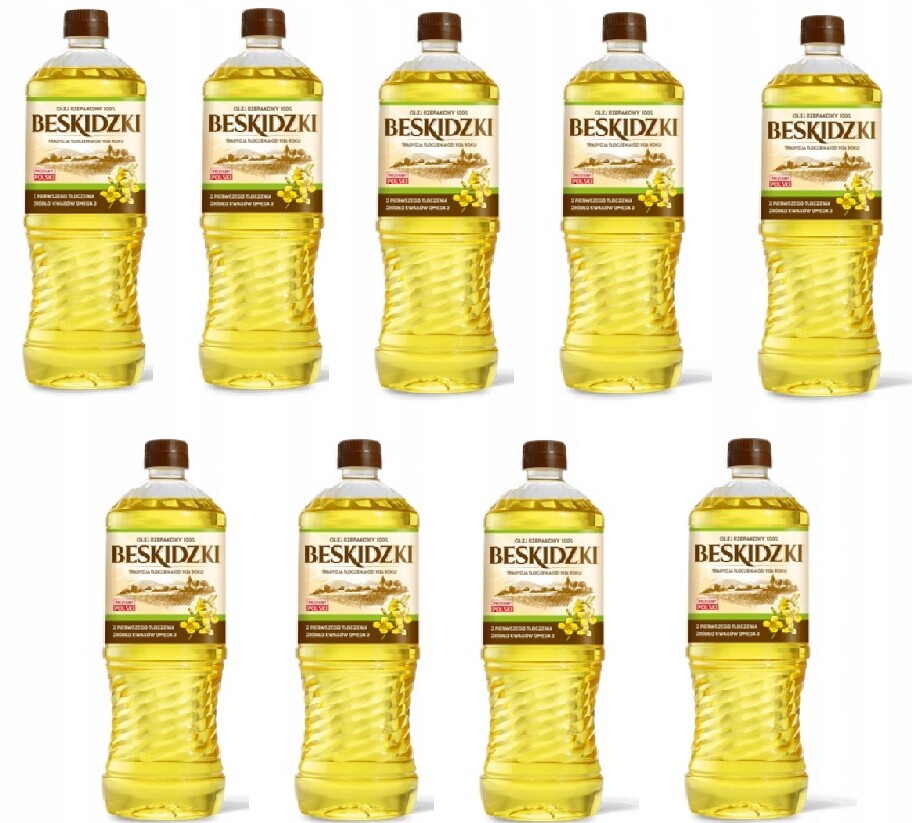 9 x Řepkový olej beskydský 1 l