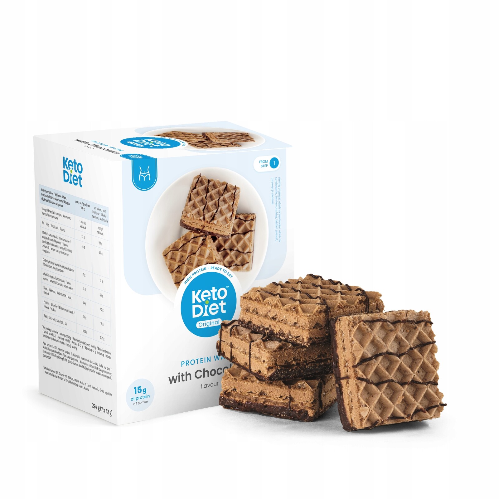 Proteinové oplatky příchuť čokoláda (7 porcí)