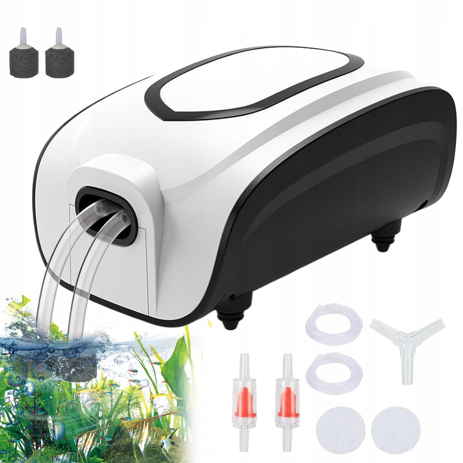 Provzdušňovač Vzduchové Kyslíkové Čerpadlo Pro Akvárium 210 L/h Regulovatelné 5 W