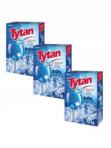 3X Ochranná Sůl Do Myčky Tytan 5v1 3x1,5 kg