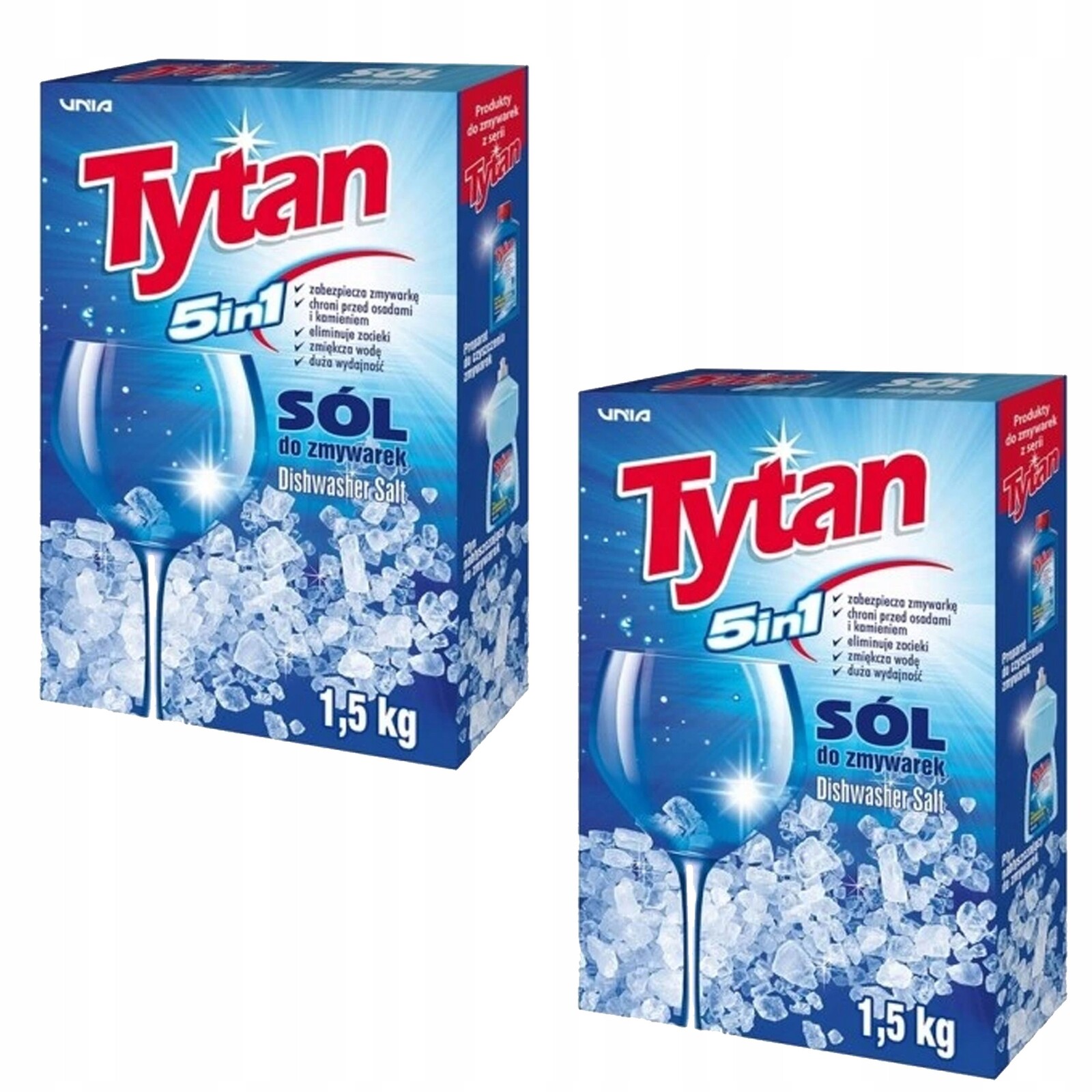 4X Speciální Ochranná Sůl Pro Myčky Nádobí Tytan 5v1 2x1,5 kg