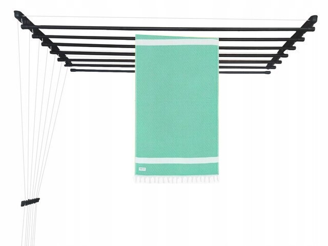 Sušák Stropní Koupelna Balkon 170cm 7pr Černá