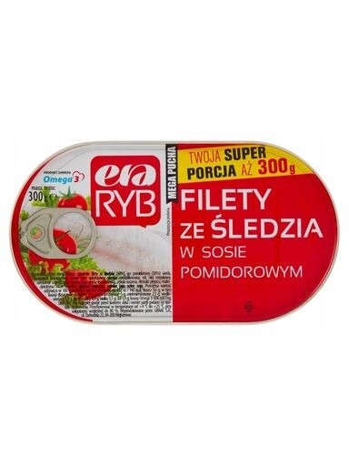 5 x Era Ryb Filety ze sleďů v rajčatové omáčce 300 g