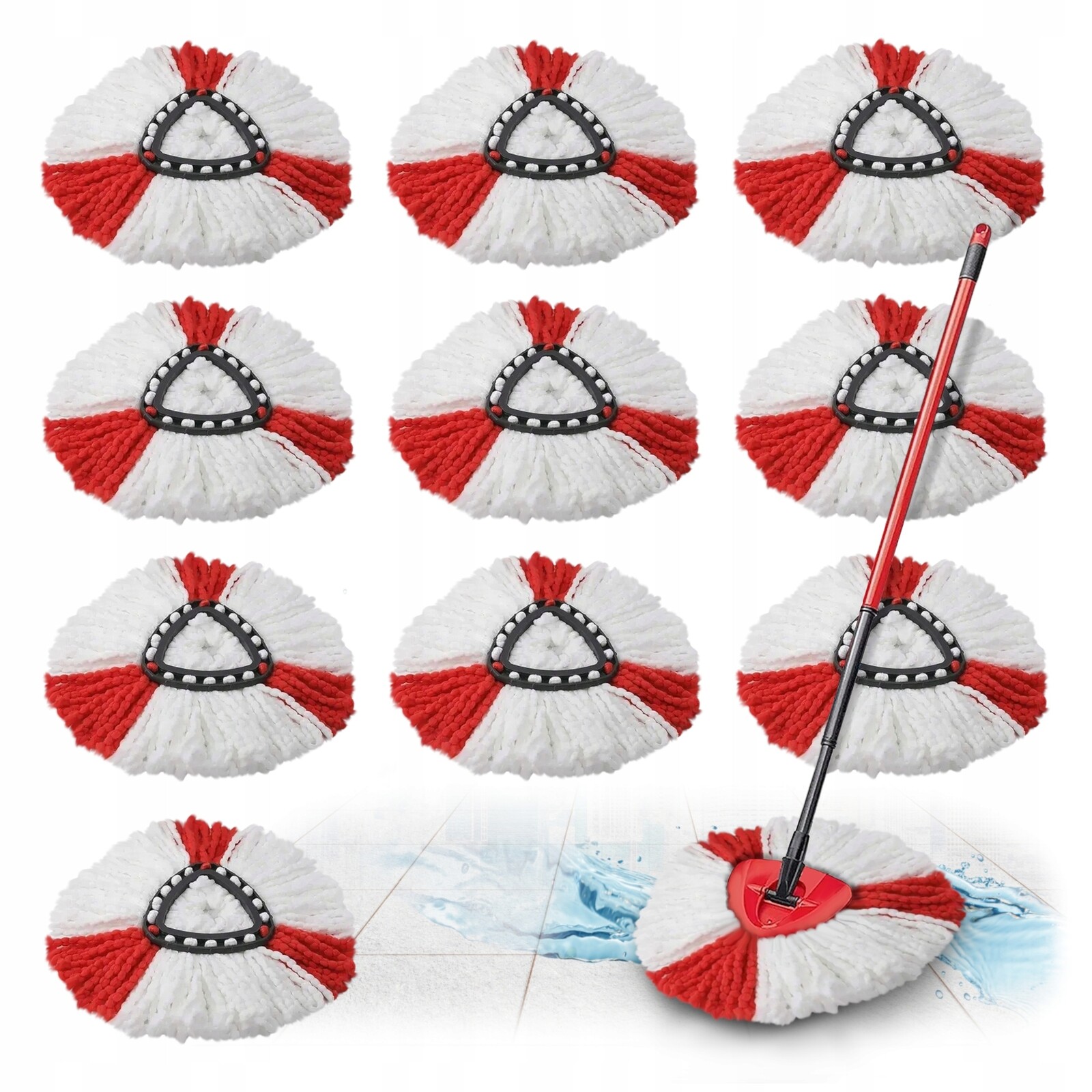 10 X Vložka Do Mopu Vileda Easy Wring Clean Turbo Rotační Ultra Absorpční