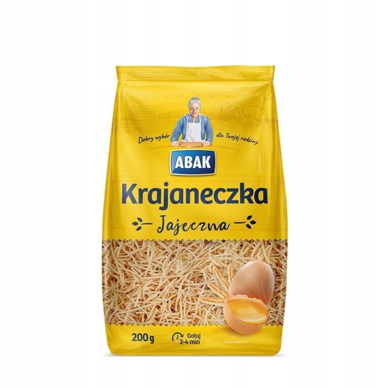 17X Abak Těstoviny krajankové vaječné seno 200 g