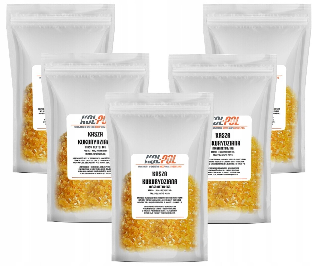 2x Kukuřičná Krupice 5 kg Přírodní kaše na pokrmy a dezerty, kvalita Kol-Pol