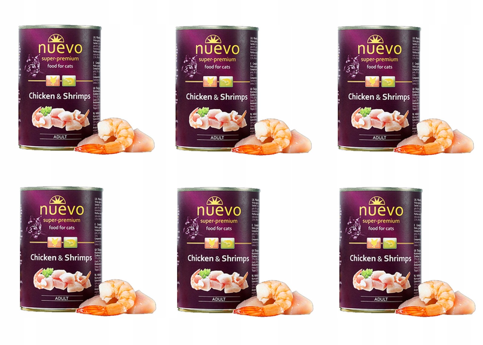 Nuevo Kuřecí krevety 6x400g pro kočky