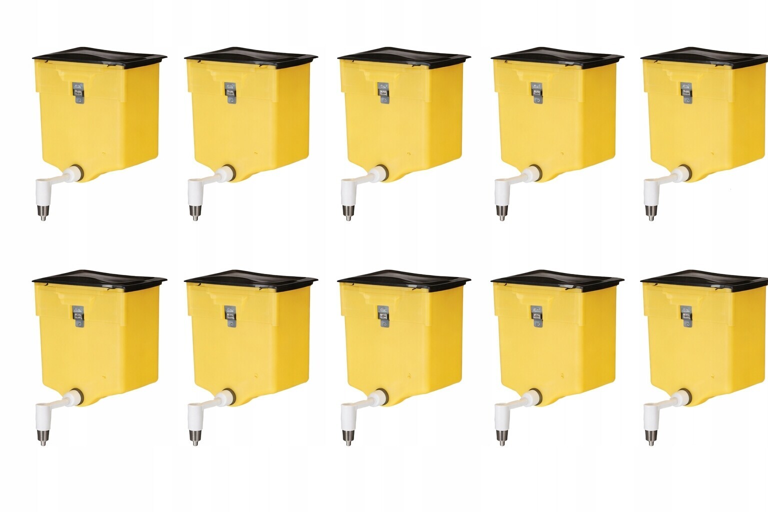 Krmítko pro králíky 0,5 žluto/černé 10 ks