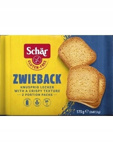 3x Schar Zwieback suchárky bezlepkové 175 g