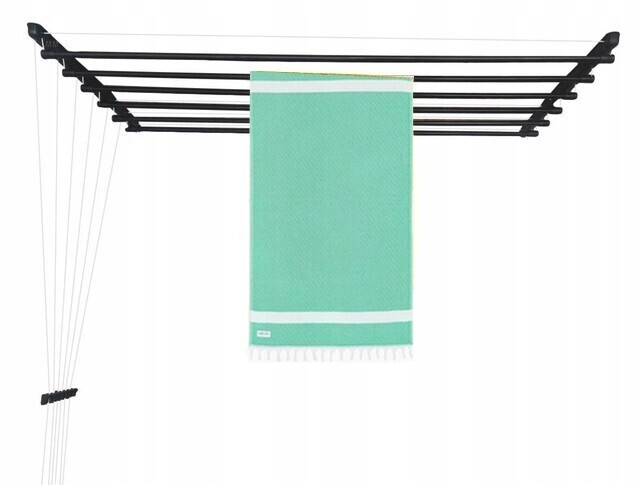 Sušák Stropní Koupelna Balkon 100cm 6pr Černá