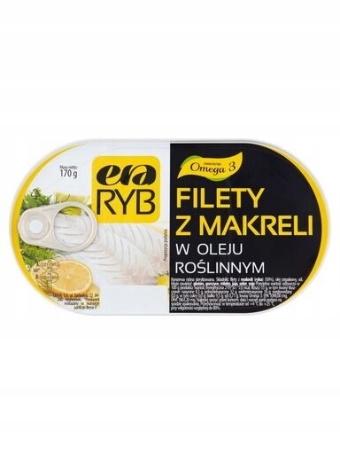 6 x Era Ryb Filety z makrely v rostlinném oleji 170 g