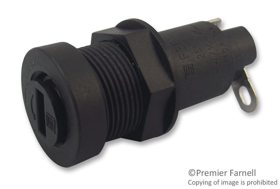 Schurter 0031.1081 Fuseholder, 5X20Mm, Panel, Slot Knob