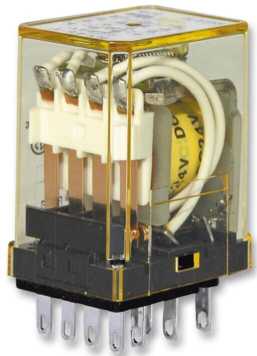 Idec Ry2S-Uac24V.. Relay, Dpdt, 24Vac, 3A