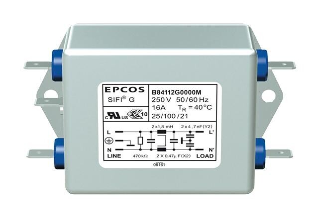 Epcos B84112G0000M020 Power Line Filter, Medical, 2A, 250V