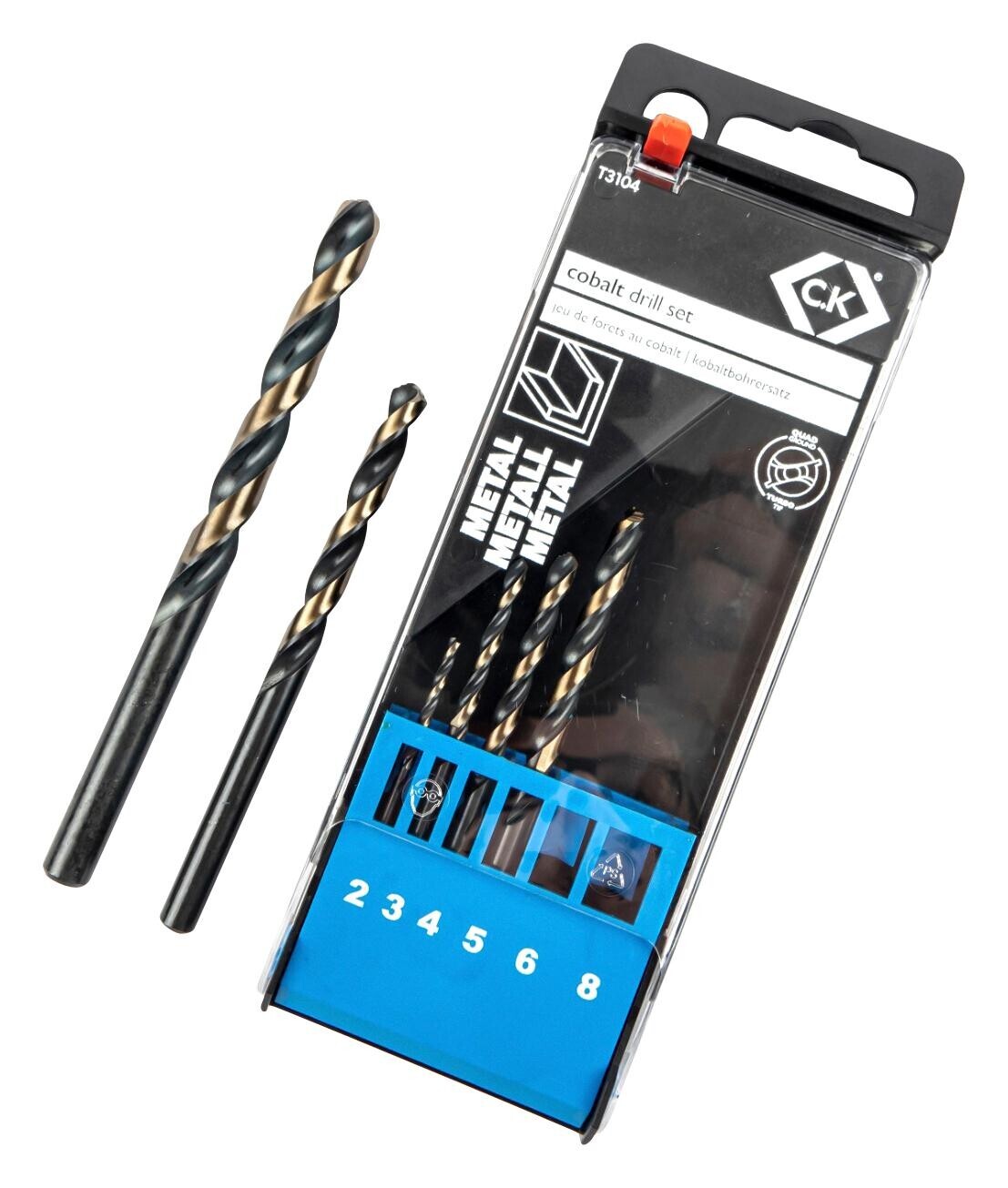 Ck Tools T3104 Cobalt Split Point Drill Bit Set, 6Pc