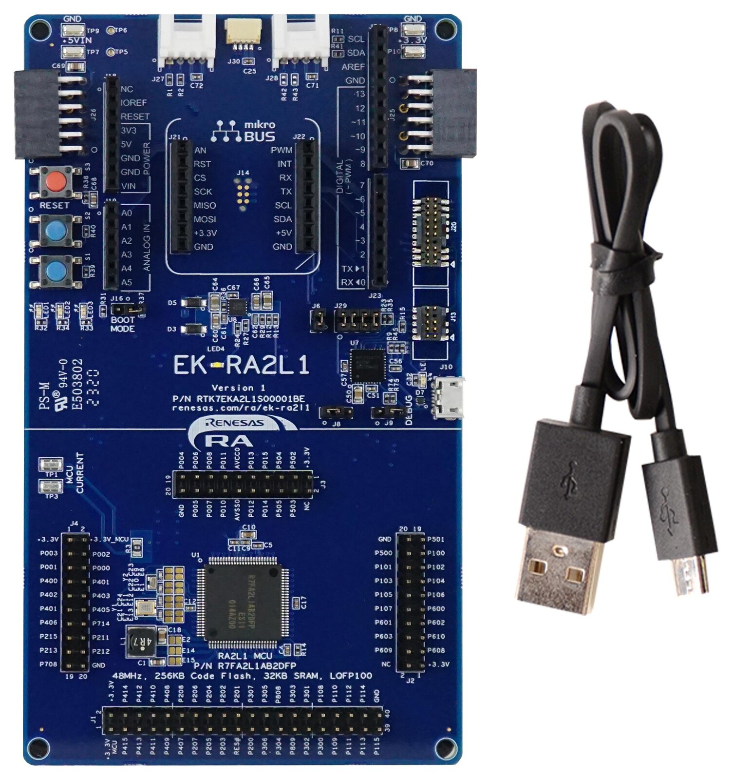 Renesas Rtk7Eka2L1S00001Be Eval Kit, 32Bit Arm Cortex-M23