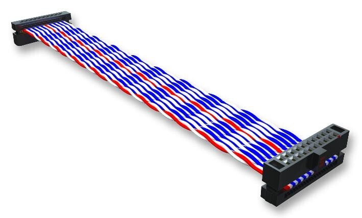 Samtec Fftp-08-D-18.00-01-N Cable Assy, Idc Rcpt-Rcpt, 16P, 457.2Mm