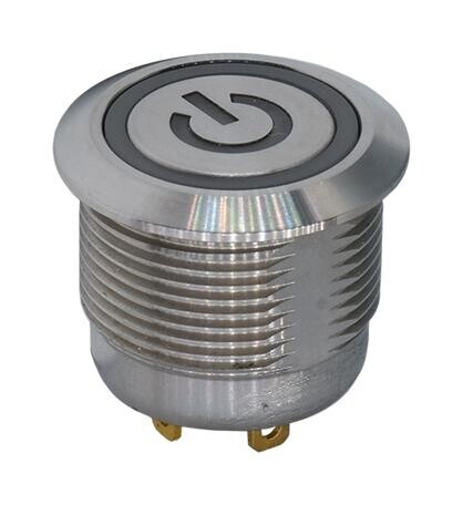 C&k Components Atps19Sl1612M0Sa04G Anti Vandal Sw, Spst, 2A/36Vdc/panel/grn