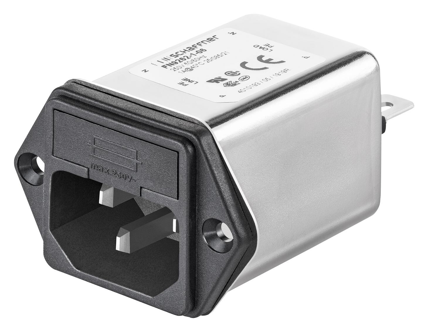 Schaffner - Te Connectivity Fn9262B-2-06 Iec Filter, Medical, 20Mh, 2A, 250Vac