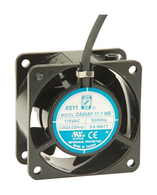 Orion Fans Oa60Ap-11-1Wb Axial Fan, Ball, 11Cfm, 28Db, 4W, 115Vac