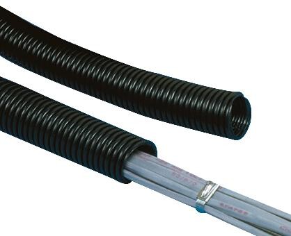Panduit Clts38F-C Sleeving, Solid Corrugated Loom, Pe, 100Ft, Black